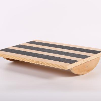 China New Durable Indoor Stretching Yoga Foot Gymnastics Balance Rotating Wooden Balancing Board for sale