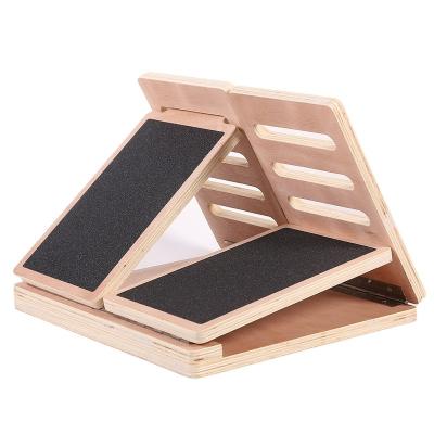 China Factory direct sale durable fish swage plate home yoga fitness equipment gym wooden oblique board for sale