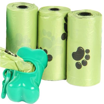 China Viable Hot Sale Product Green Dog Poop Bags Pet Waste Bag Biodegradable Plastic Dog Poop Bag For Pet Cleaning for sale