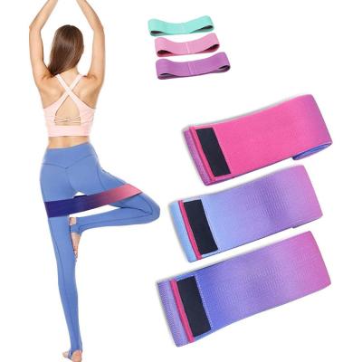 China High Elastic Strength Exercise Bands Resistance Gym 3 Sets Silicone Exercise Bands With Carry Bag for sale