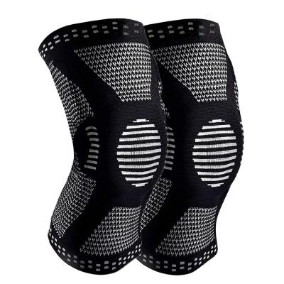 China Wholesale High Elastic Strength Weightlifting Knee Support Brace Powerlift Crossfit Gym Wear Compression Gel Knee Sleeve for sale