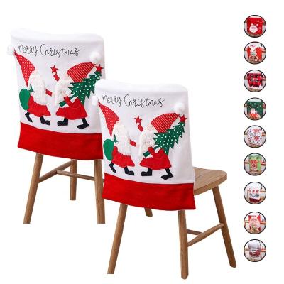 China Has 2022 New Cartoon Santa Claus Snowman Chair Cover Elasticity Design Cute Christmas Chair Cover Tail Christmas Decoration Supplies Wholesale for sale