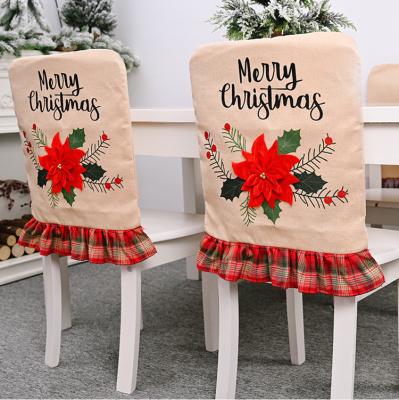 China Has Elasticity Christmas Chair Back Cover Decoracion Navidad Hat Christmas Decorations For Home Dinner Table New Year 50*60cm for sale