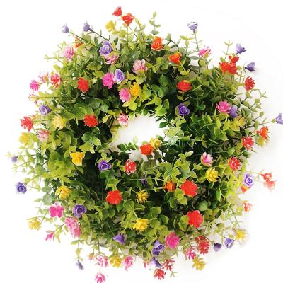 China Wreath Front Door Decorations Versatile Garland Summer Garland Colorful Cottage Wreath Artificial Daisy Rabbit Durable Beautiful Spring for sale