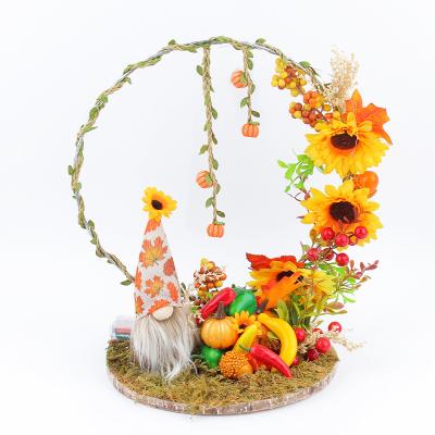 China The new 2022 autumn harvest festival sunflower garland ornaments autumn pumpkin decoration ornaments wholesale for sale