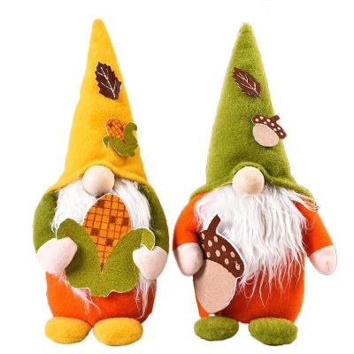 China Autumn Thanksgiving Dwarf Doll Stuffed Doll Plush Pumpkin Sunflower Doll Decoration Thanksgiving Family Table Decoration Harvest Festival Doll Decoration Gift for sale