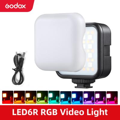 China Godox LED Video Camera 6R RGB LED Light 13 FX Effects 1800mAh Li-ion Battery For Vlog Video Light PK Ulanzi VL49 LED Lighting 6R for sale