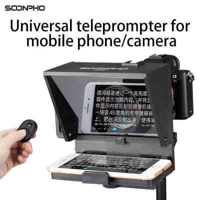 China Soonpho F1 Mini Mobile Phone Teleprompter and DSLR Camera Teleprompter Recording Recorder Portable Video with F1 Remote Control for sale