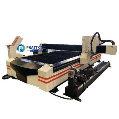 China Building Material Shops Iron Metal Cnc Plasma Metal Copper Steel Thick Cutting Machine With Tube Cutting Spindle for sale