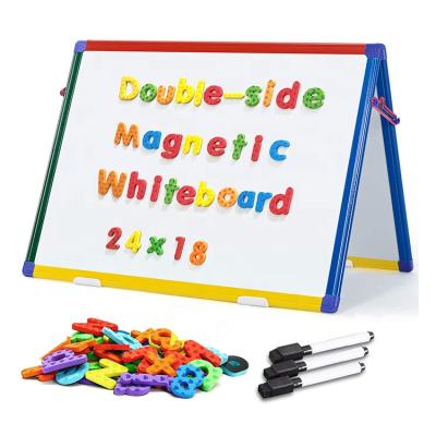 China Education.Training.Office Whiteboard Desk Easel Whiteboard Hot Selling Table Magnetic Double Sided Foldable Whiteboard for sale