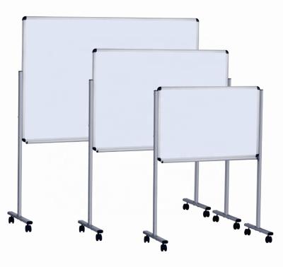 China Office School Desk Mobile Free Standing Whiteboard Easel Magnetic White Board Message Board Stand with Wheels for sale