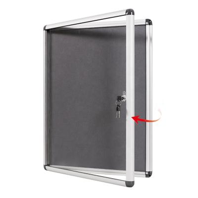 China Office Cheap Price Bulletin Boards File Aluminum Enclosed Wall Mount Bulletin Boards Frame Lockable Bulletin Board for sale