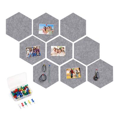 China Home/School/Office/Cafe/Hexagon Cloth Felt Notice Pin Board Bar/Restaurant Decoration Message Boards Home Wall Mounted Notice Boards Large for sale