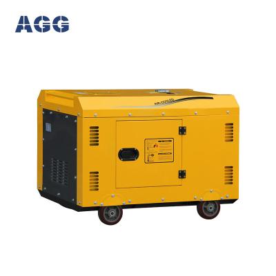 China AGG CE certificate warranty start price 8kw electric portable silent diesel generator for sale AD10000S for sale