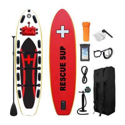 China Unisex Inflatable Surfing Inflatable Lifeguard Surf Rescue Board Lifesaving Equipment Paddle Board Surf Rescue Board With Seat for sale