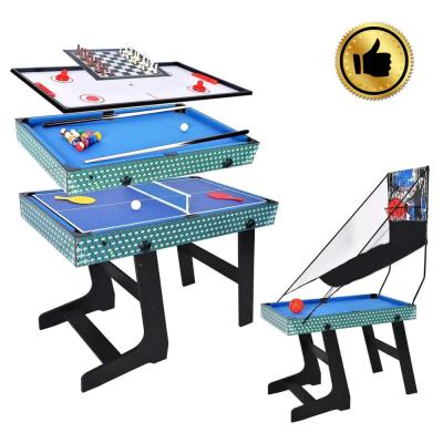 China Table Tennis Hockey Stick Chess & Card Basketball Snooker Games Table 5 In 1 MDF/PB Air Hockey Ping Pong And And Basketball And Snooker 3.5ft for sale