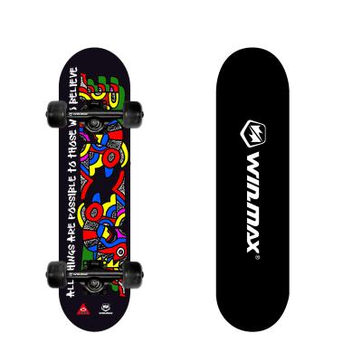 China Cheap Youth 31 Inch Customized 9 Ply Premium Maple Double Concave Deck Skateboard For Outdoor Sports for sale