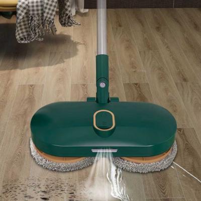 China Sustainable Cleaning Appliances Spray Water Floor Clean Rotating Home Rotary Electric Broom With Led Light for sale