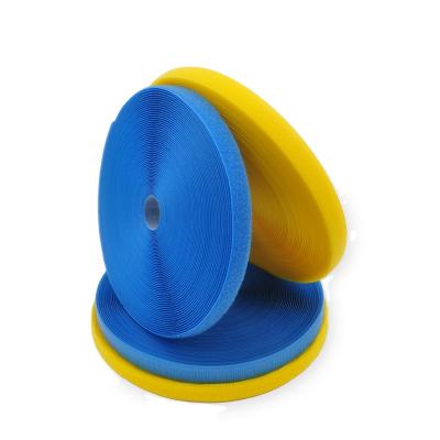 China Colored nylon hook and loop custom length viable sew on tie tape roll off for sale