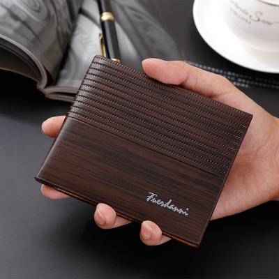 China 2018 waterproof best selling style Fuerdanni brand PU short wallet for men's hot sale products for sale