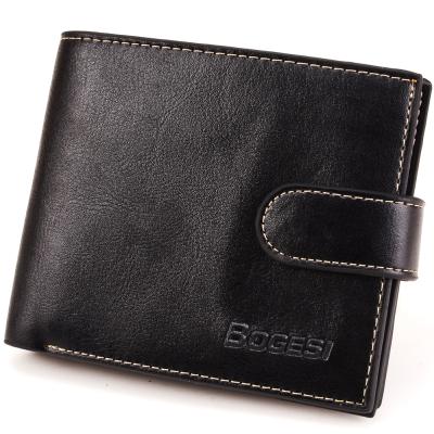 China Wholesale Famous Brand Bogesi Perse Designer Male Leather Briefcase Money Bag Shorts Men Wallet Waterproof Luxury Coin Purse for sale