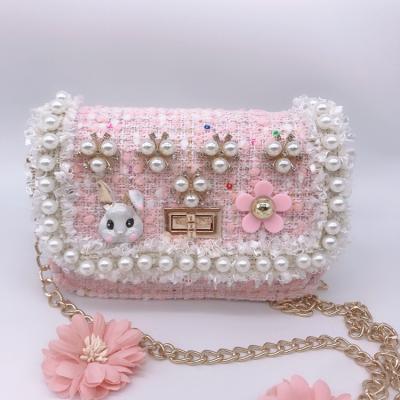 China Best Selling Anti-theft Stylish Fancy Children's Mini Cross - Body Shoulder Pursre Toss Bag Women's 2020 Cute Girl's Pearl Handbag for sale