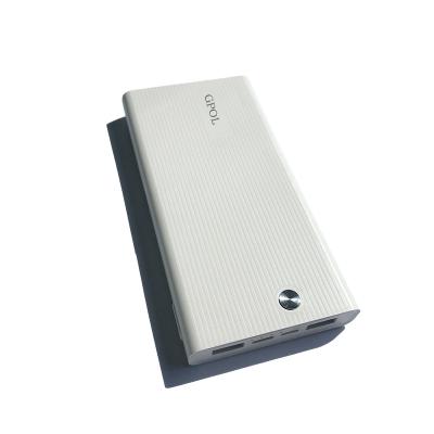 China Support Hot Selling Large Capacity Fast Charging Power Bank 10000mah Dual Port White Mobile Charger Power Bank for sale