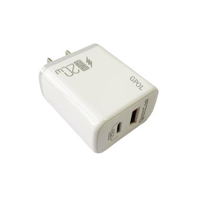 China Wholesale Cell Phone USB Wall Charger Palladium Type C 20w Mini Super Fast Charger Portable For Mobile Phone for sale