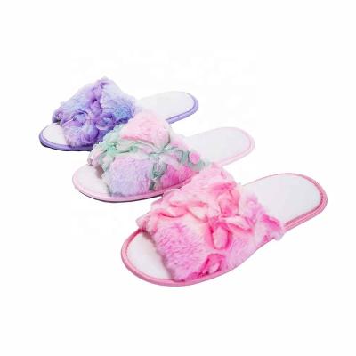 China Hot Mixed Colors Of Lovely Candy Color Fashion Plush Bedroom Women Slippers Massage Home Gently Non Slip Slipper for sale