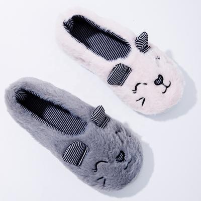 China Girls Flat Children's Boys Cartoon Cotton Slippers Winter Keep Warm Plush Non-slip Wear-resistant Animal Shoes for sale