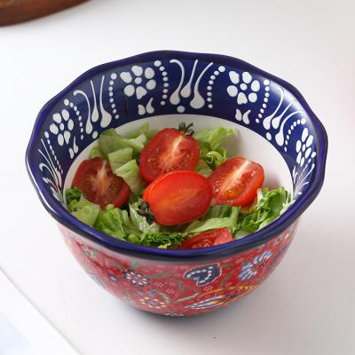 China Sustainable Bohemian Style Noodle Bowl Set Instant Noodle Bowl With European And Exotic Hiss And Customs for sale