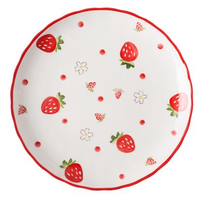 China Hot Selling Beautiful Small Sustainable Nordic Modern Simple Style Fresh Ceramic Dish for sale