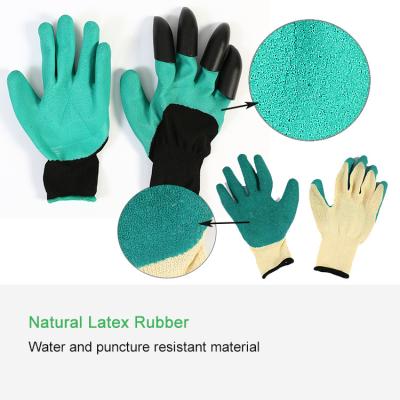 China Modern Living Garden Waterproof Mittens with Fingertips Claw Digging and Plant Safe for Rose Pruning Digging Mittens for sale