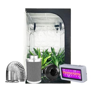 China Cheap 150x150x200cm 60x60 Inch Easily Assembled Integrated Garden Fan Hydroponic Indoor Carbon Complete Filter System Grow Tent And Light Kits for sale