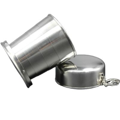 China Promotional Gifts/Camping Folding Drinking Collapsible Steel Cup Souvenirs/Office Gifts and Cups etc. with main chain for sale