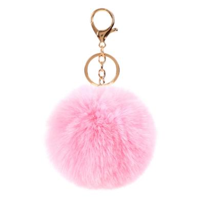 China Bag key chain/car key chain high quality best selling 10cm big pom pom key chain for sale