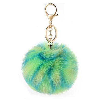 China Best price tiger green pom pom rainbow gift key chain for wholesale for sale