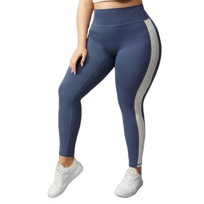 China New Breathable Large Size Naked Yoga Pants Women No Embarrassing Line High Elastic Sports Fitness Hip Lift Nine Point Pants for sale