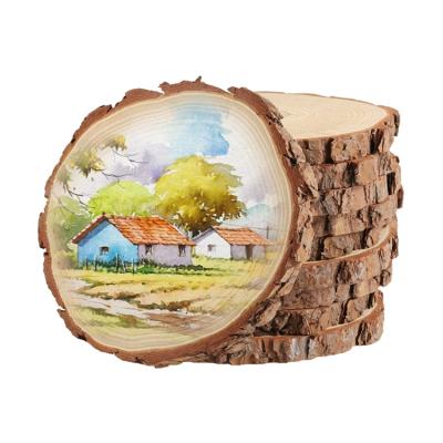 China DIY Crafts Wedding Decorations Christmas Products Rustic Round Wood Slices for sale