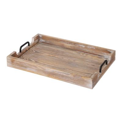 China Wooden Square Tray Wholesale Long Wooden Tray Wooden Tray Rectangle Serving for sale