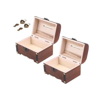 China wholesale wooden box with lid wood box custom piggy bank wooden box burnt paulownia for sale