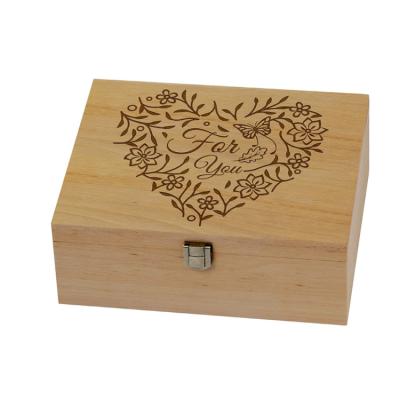 China High quality wood storage box custom wooden box Butterfly Love Wooden Box for sale