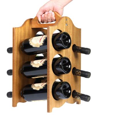 China Wholesale Wine Glass Tree Rack Free Standing Wine Rack Wine Bottle Rack Wooden for sale