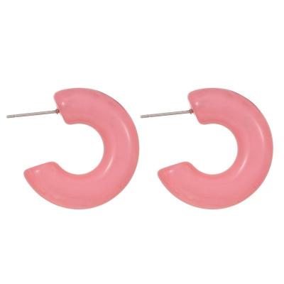 China Personalized fashionable candy retro temperament earrings fashionable color c-shaped creative small earrings for sale