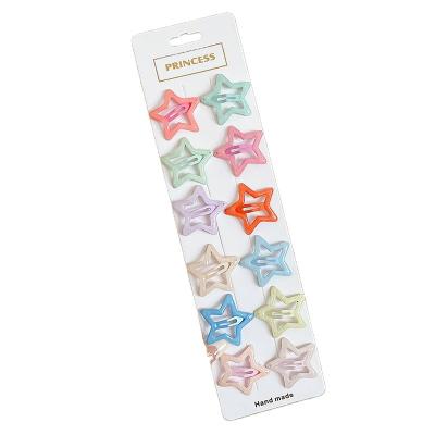 China Decoration Children's Cute Star Hairpin BB Small Cut Latest Five Point Star Hairpin 2023 for sale