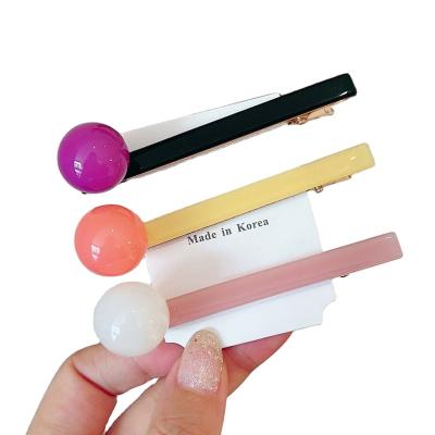 China Fashion Simple Lollipop Color Little Girls Hair Barrettes Hair Pins for Children Kids Fine Hair Accessories for for sale