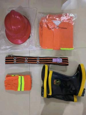 China Marineblaue Brandschutzbekleidung Arbeitsschutz Hemd Orange Feuerwehrmanns-Anzug zu verkaufen