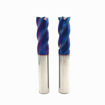 China Milling Cutter HRC65 Carbide End Mill 12mm 4Flutes Carbide End Mill Cutter Alloy Coating Tungsten Steel Cutting Tool CNC Machining Endmills for sale