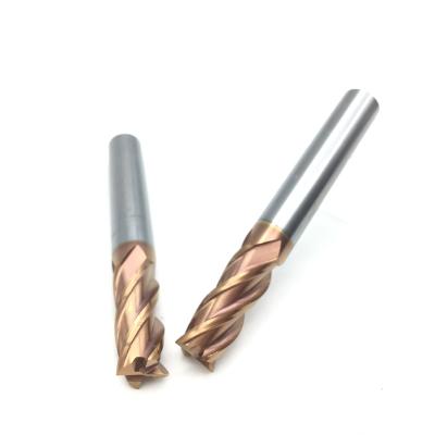 China Milling Cutter HRC55 Carbide End Mill 12mm 4Flutes Carbide End Mill Cutter Alloy Coating Tungsten Steel Cutting Tool CNC Machining Endmills for sale