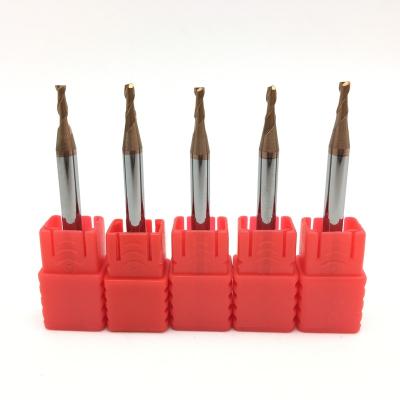 China CNC Milling Cutter HRC55 Carbide End Mill 3mm 2Flutes Endmills Cutter Alloy Coating Tungsten Steel Cutting Tool CNC Matching Endmills for sale